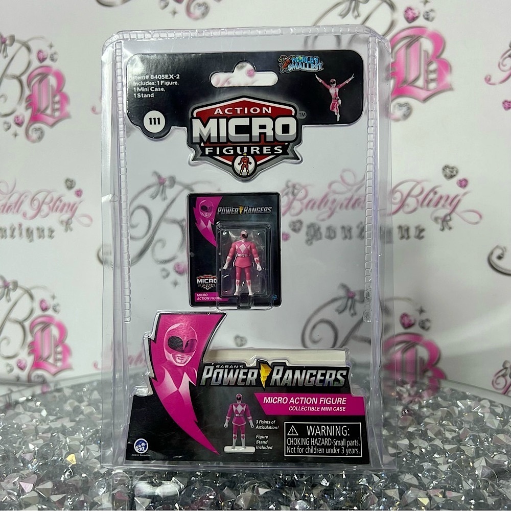 Worlds smallest Power Rangers Micro Action Figure pink action micro